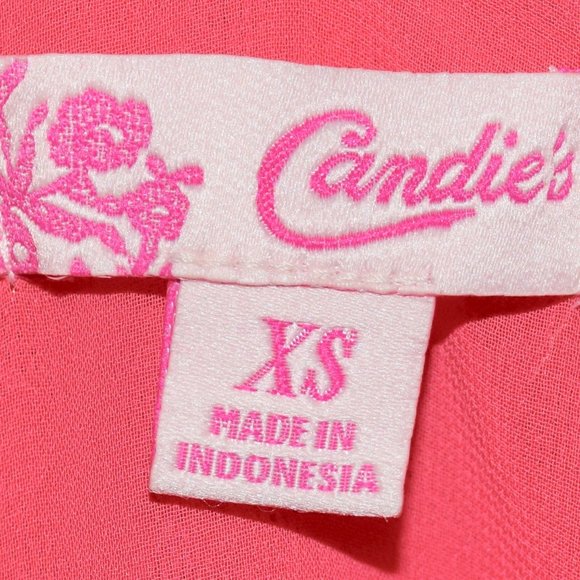 Candie's V-Neck Cold Shoulder Spaghetti Strap Top - XS - Picture 3 of 6